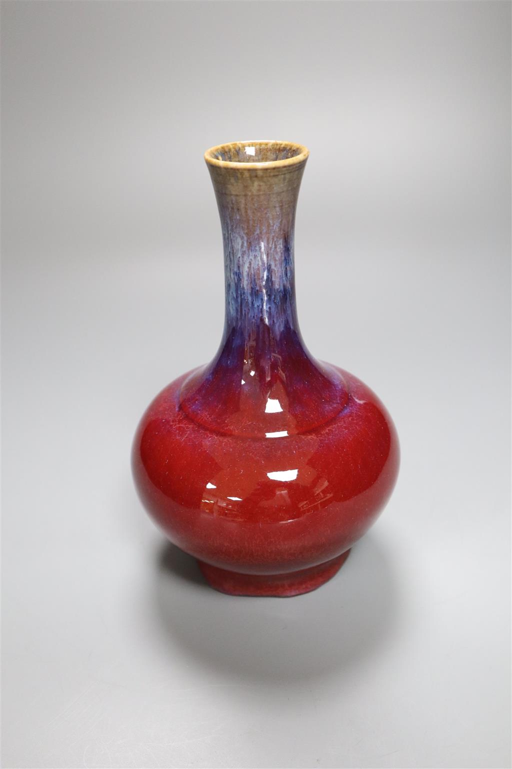 A Chinese sang-de-boeuf vase, height 18cm